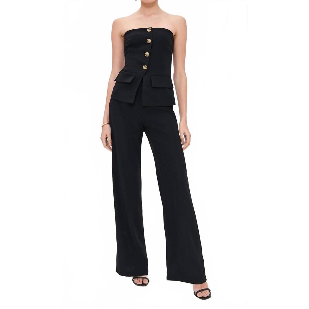 NEW AMANDA UPRICHARD yadira jumpsuit in black
